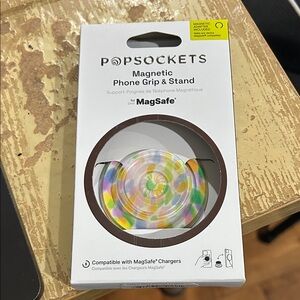 NIB PopSockets PopGrip with MagSafe - Rainbow Glass